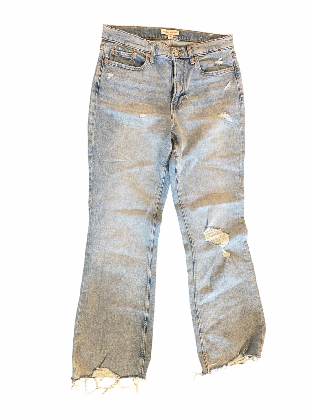 Lucky Brand women’s Light Blue Relaxed Distressed Jeans - Picture 3 of 5